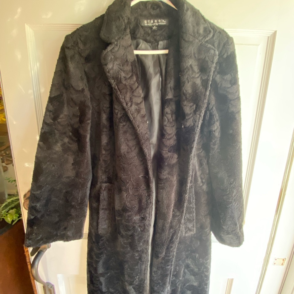 Giacca Elegant Black Trench Coat - Picture 3 of 3